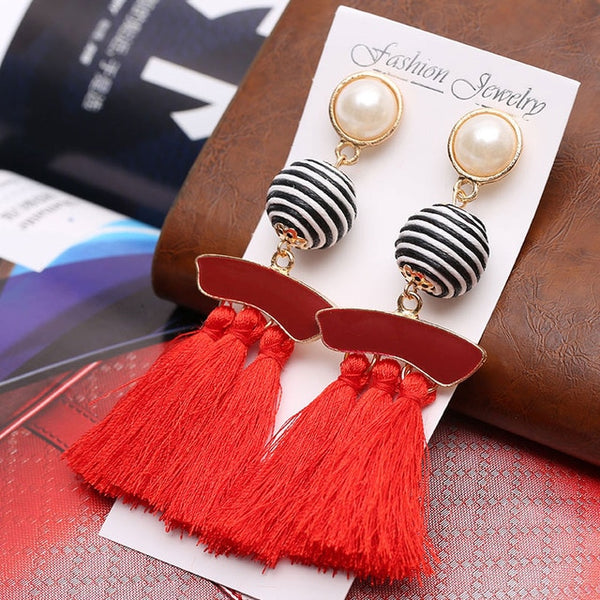 Vintage Women Tassel Earrings