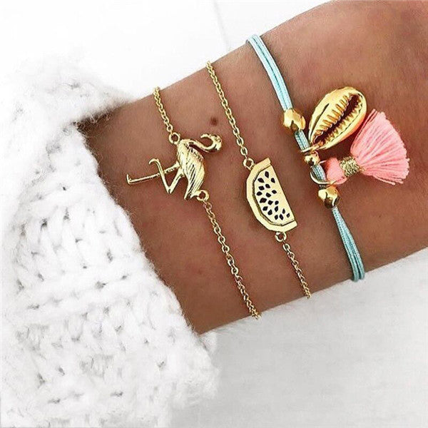 ZORCVENS Bohemian Black Beads Chain Bracelets