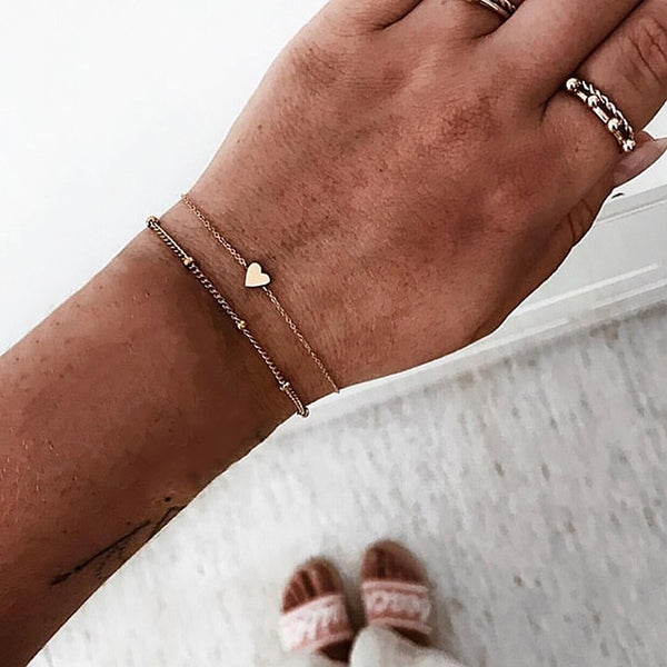 ZORCVENS Bohemian Black Beads Chain Bracelets